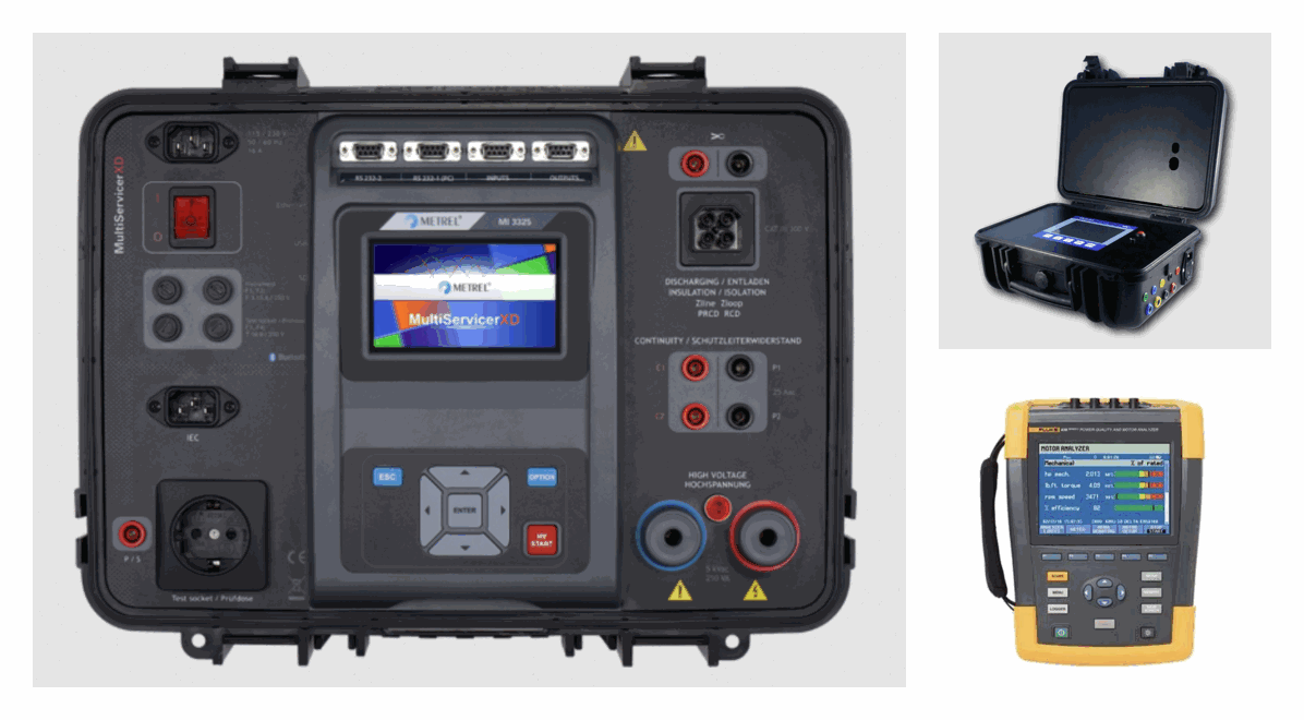 Testing equipment - Metrel, Fluke, BMR